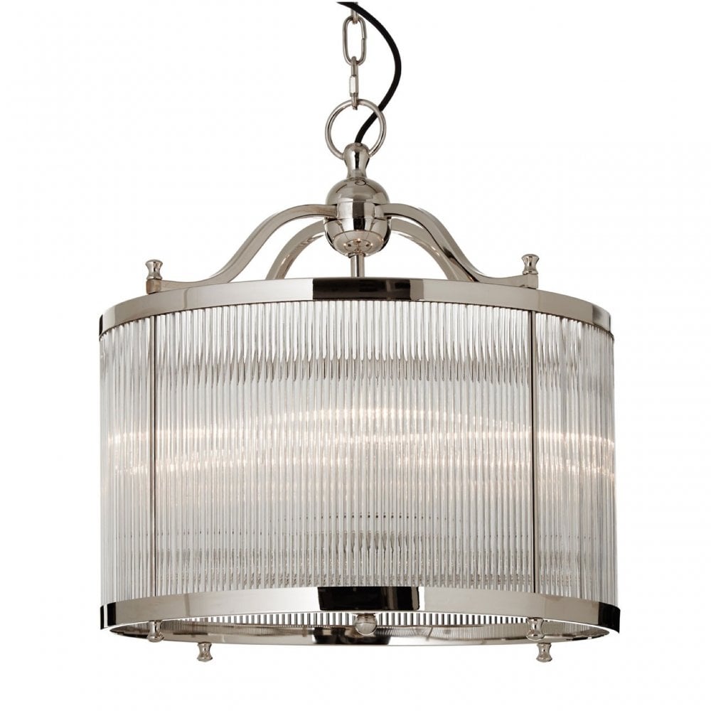 Tuskin Pendant, Glass, Iron, Silver