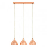 Jasper 3 Pendant Light, Metal, Copper