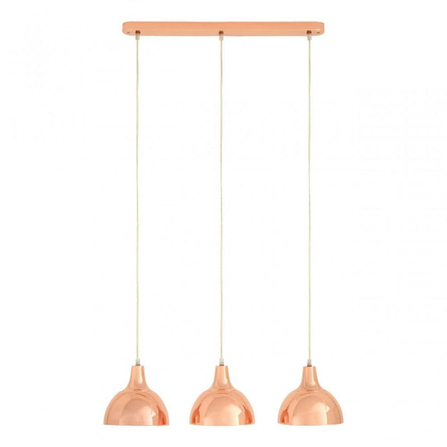 Jasper 3 Pendant Light, Metal, Copper