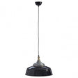 Oslo Large Pendant Light, Iron, Wood, Black