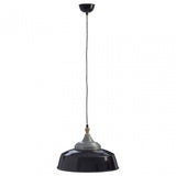 Oslo Large Pendant Light, Iron, Wood, Black