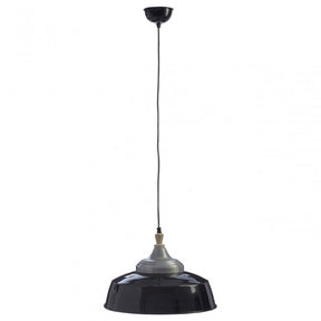 Oslo Large Pendant Light, Iron, Wood, Black