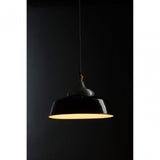Oslo Large Pendant Light, Iron, Wood, Black