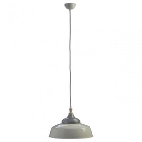 Oslo Large Pendant Light, Iron, Wood, White