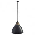 Oslo Extra Large Pendant Light, Iron, Wood, Grey