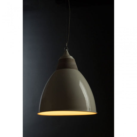 Oslo Large Pendant Light, Iron, Wood, White