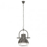 Sprocket Pendant Light, Metal, Silver