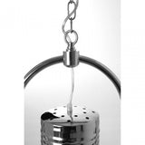 Sprocket Pendant Light, Metal, Silver