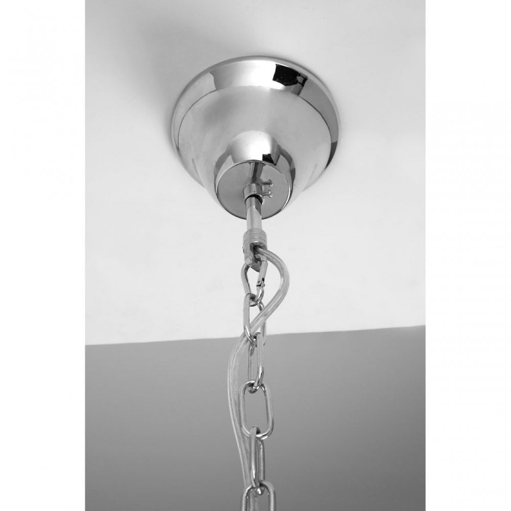 Sprocket Pendant Light, Metal, Silver