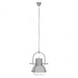 Sprocket Pendant Light, Metal, Silver