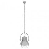 Sprocket Pendant Light, Metal, Silver
