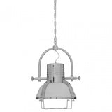 Sprocket Pendant Light, Metal, Silver
