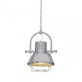 Sprocket Pendant Light, Metal, Silver