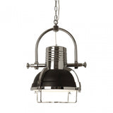 Sprocket Pendant Light, Metal, Black
