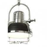 Sprocket Pendant Light, Metal, Black