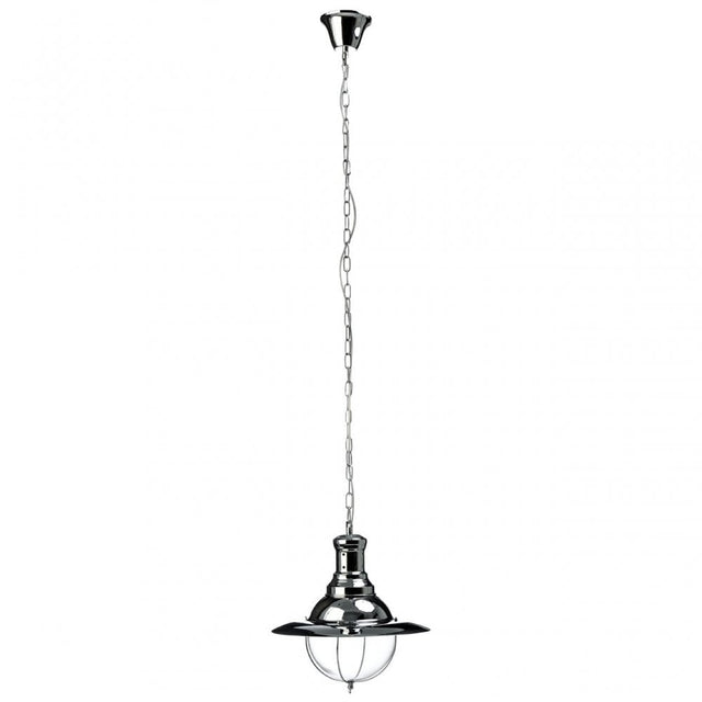 Sprocket Pendant Light, Chrome, Glass, Silver