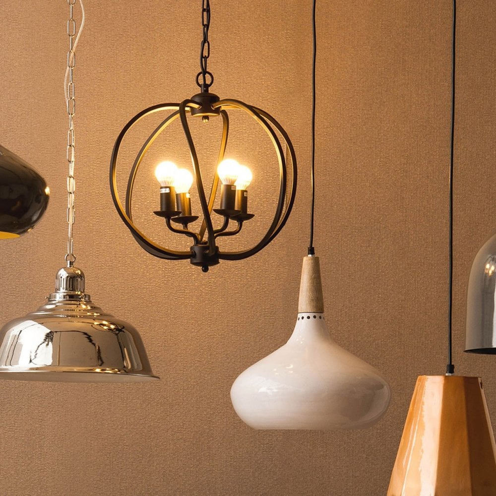 Meary Pendant Light, Iron, Black