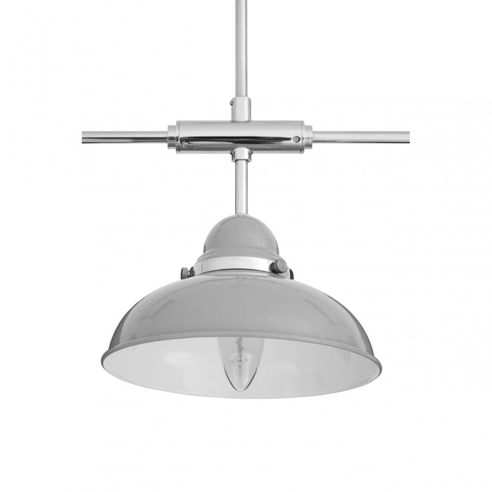 Jasper Pendant Light, Enamel, Grey