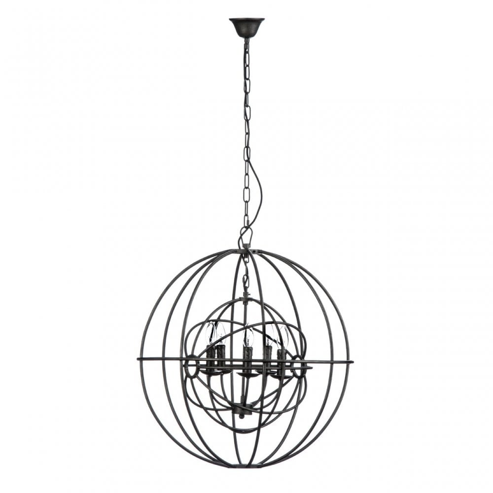 Orbital Pendant Light, Chromed Metal