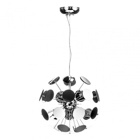 Disc Pendant Light, Chrome, Silver