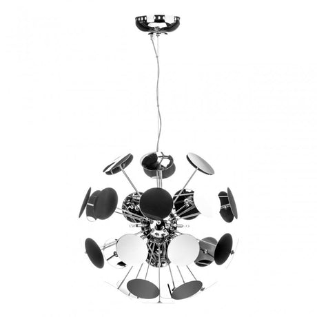Disc Pendant Light, Chrome, Silver
