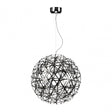 Spiral Pendant Light, Glass, Silver