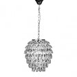 Fallon Pendant, Chrome, Crystal, Silver
