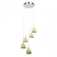5 Pendant Light, Chrome, Glass