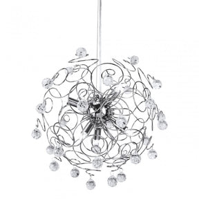 Pendant Light, Chrome, Glass, Silver