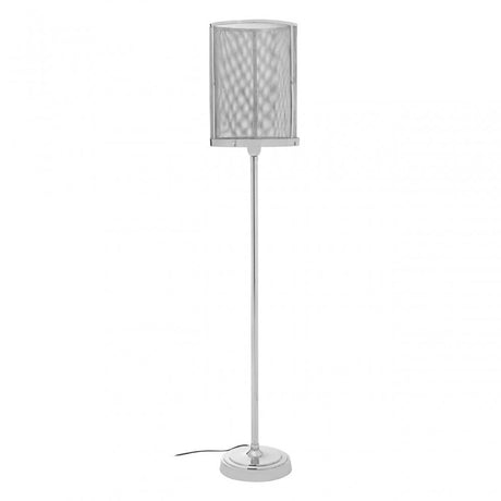 Myles Floor Lamp, Aluminium, Brass, Iron, Steel, Silver