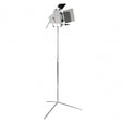 Spotlight Chrome Floor Lamp with EU Plug, Chromed Metal, Black
