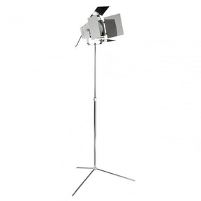 Spotlight Chrome Floor Lamp with EU Plug, Chromed Metal, Black