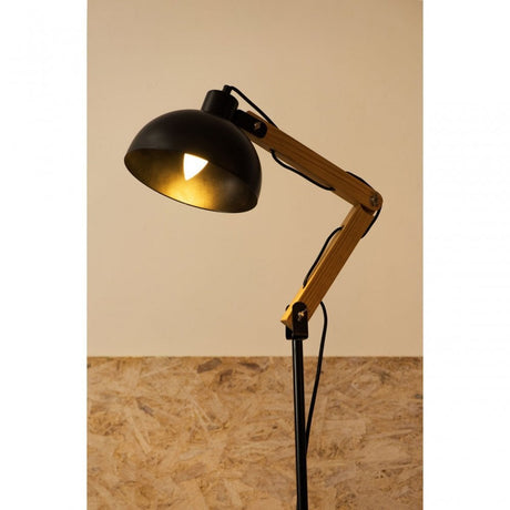 Blair Floor Lamp, Wood, Black