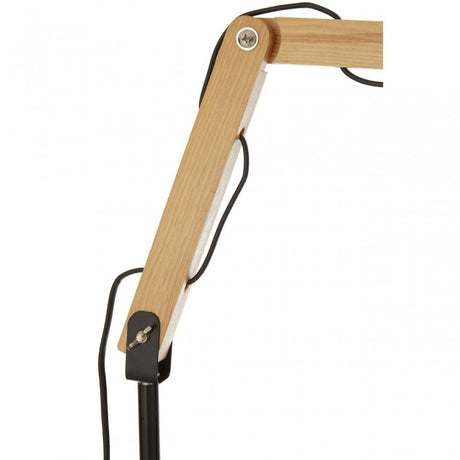 Blair Floor Lamp, Wood, Black