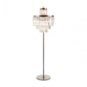 Tuskin Floor Lamp, Crystal, Iron