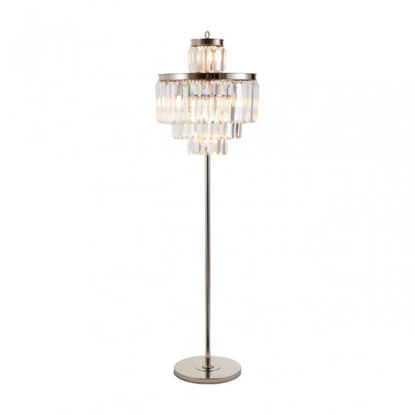 Tuskin Floor Lamp, Crystal, Iron