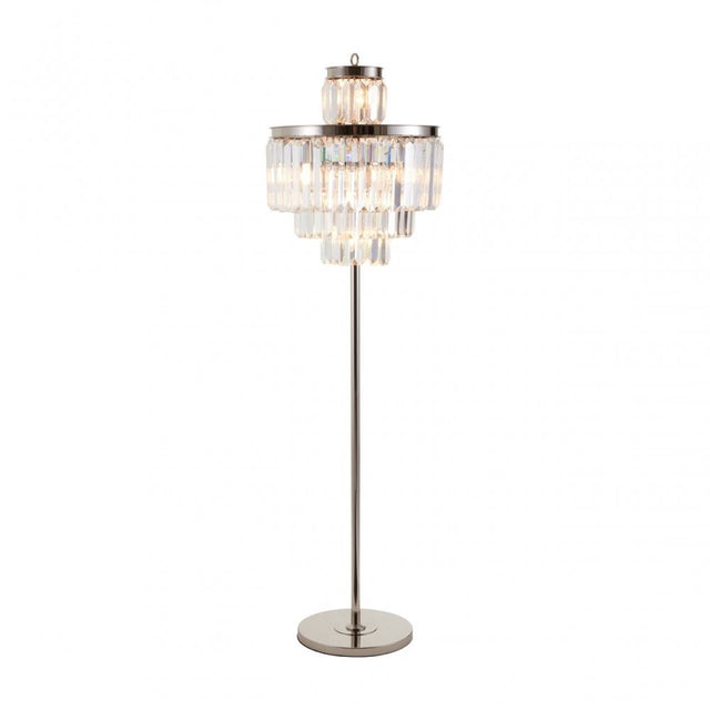 Tuskin Floor Lamp, Crystal, Iron