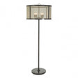 Townhouse Floor Lamp, Iron, Gauze, Black