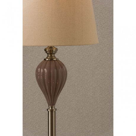 Ulalia Floor Lamp, Glass, Iron, Linen