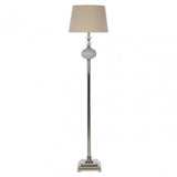 Ulyana Floor Lamp, Crystal, Glass, Iron, Linen