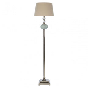 Ulyana Floor Lamp, Crystal, Glass, Iron, Linen