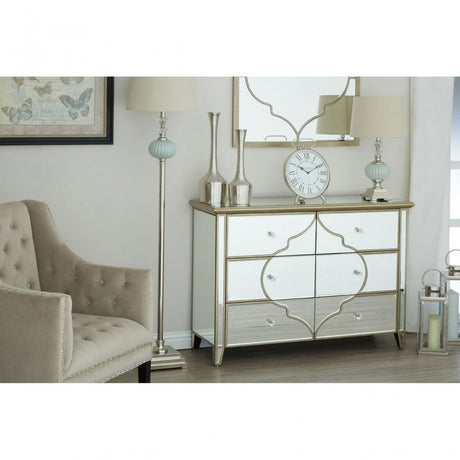 Ulyana Floor Lamp, Crystal, Glass, Iron, Linen