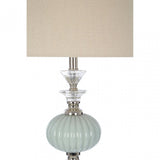 Ulyana Floor Lamp, Crystal, Glass, Iron, Linen