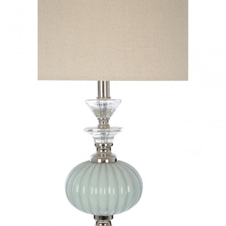 Ulyana Floor Lamp, Crystal, Glass, Iron, Linen