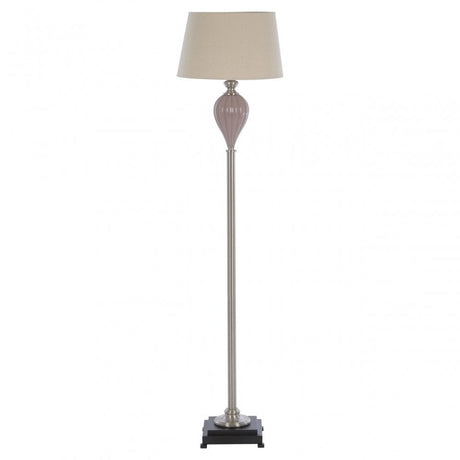 Ulalia Floor Lamp (EU Plug), Glass, Iron, Linen