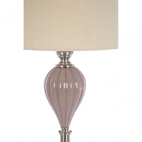 Ulalia Floor Lamp (EU Plug), Glass, Iron, Linen