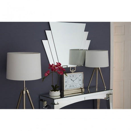 Unique Tripod Floor Lamp - EU Plug, Iron, Linen, Cream