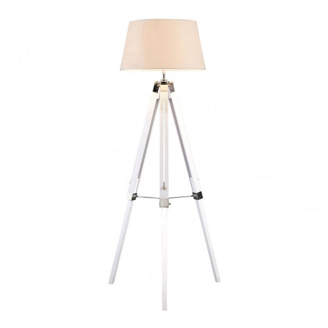 White Bailey Tripod Floor Lamp, White