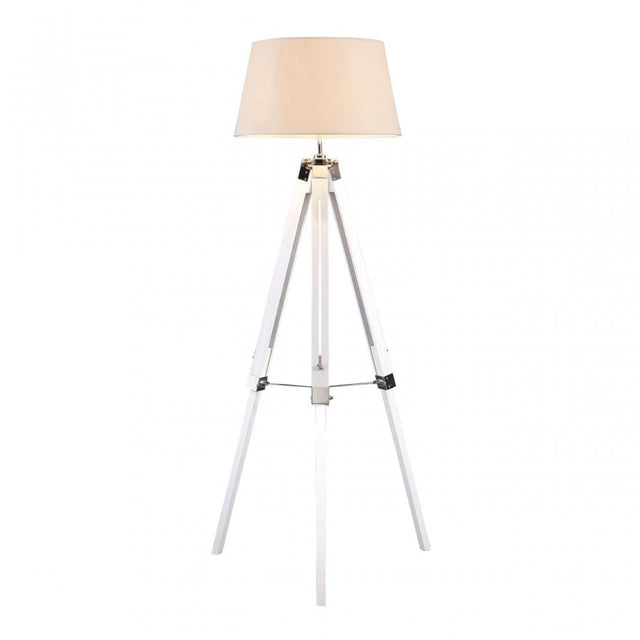 White Bailey Tripod Floor Lamp, White