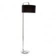 Leyna Floor Lamp, Chromed Fabric, Silver